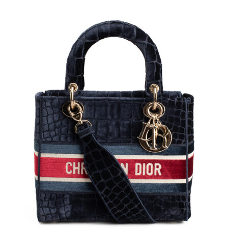 Dior Lady D-Lite Velvet Medium – (ex)bags Dior Lady D-Lite Velvet Medium – (ex)bags